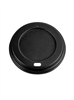 12oz Black Plastic-Free Paper Coffee Lids | Case of 1000
