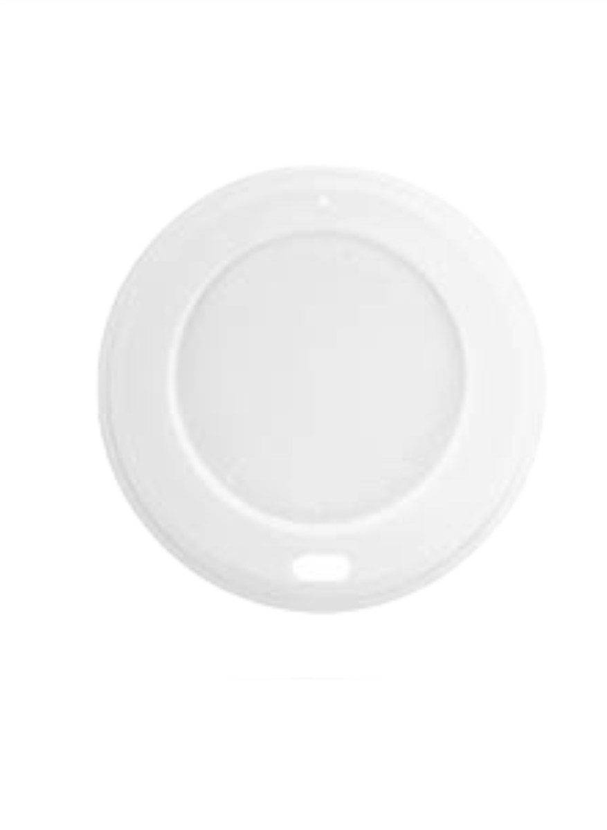 12oz White Plastic-Free Paper Coffee Lids | Case of 1000