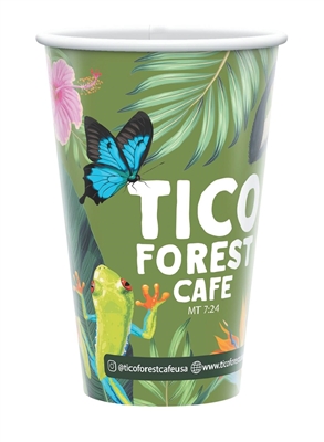 Matte Plastic-Free Paper Cup 16oz | Compostable & Recyclable