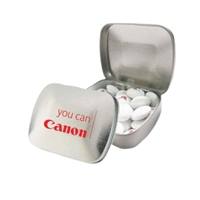 Domed Tin Imprinted Chocolate Buttons | Custom Full Color Promotional Sweets