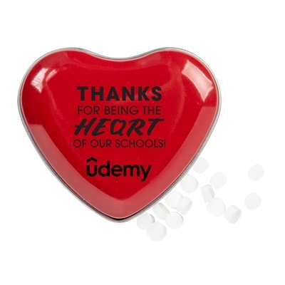 Sweet Heart Mint Tin | MicroMints  Full Color | Custom Promotional Tin