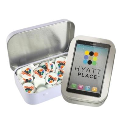 Custom Rectangular Tin Round Mints | Full Color Promotional Mints