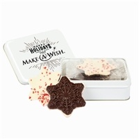 Keepsake Gift Tin with Snowflake Peppermint Bark | Custom Holiday Corporate Gifts