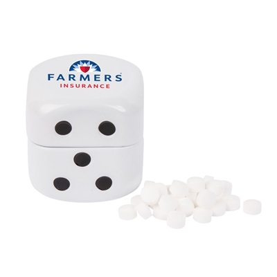 Roll the Dice Tin MicroMints | Full Color Custom Promotional Mints