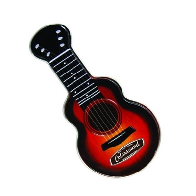 Red Acoustic Guitar Shaped Mint Tin | Full Color | Custom Music-Themed Promo Tin