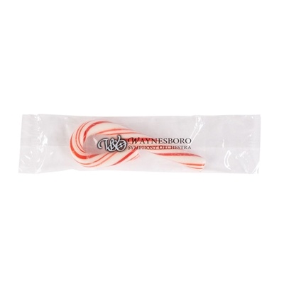 Custom Small Candy Canes | Logo | Full Color Holiday Promotional Candy