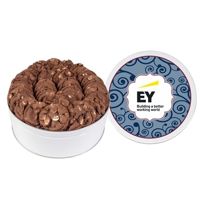 Fresh Beginnings Large Chocolate Double Chip Cookie Tin | Custom Branded Gift