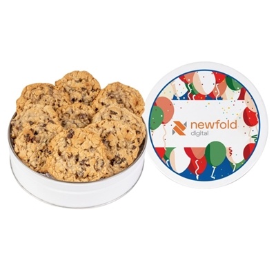 Fresh Beginnings Small Oatmeal Raisin Cookie Tin | Custom Promotional Gift