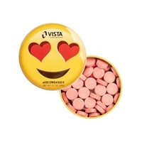 Heart Eyes Emoji Tin | Strawberry Mints | Custom Full Color Promotional Tins