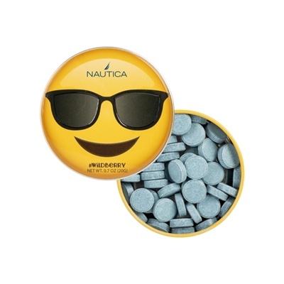 Sunglasses Emoji Tin | Wildberry Mints | Custom Full Color Promotional Tins