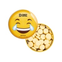 Laughing Emoji Tin | Lemon Mints | Custom Full Color Promotional Tins