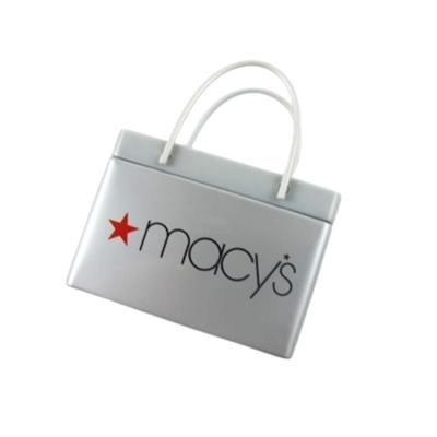 Silver Shopping Bag Mint Tin | Custom Full Color Promotional Mints