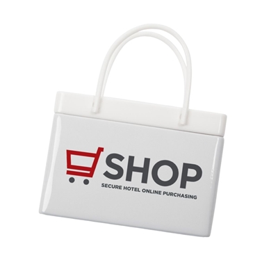 White Shopping Bag Mint Tin | Custom Full Color Promotional Mints