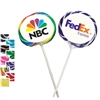 Custom Two-Tone Whirly Pops with Logo | Full Color Promotional Lollipops