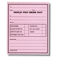 While You Were Out Message Pads