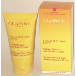 Clarins Sunscreen for Face Wrinkle Control Cream SPF 30 2.6 oz / 75 ml