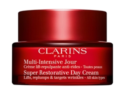 Clarins Super Restorative day Cream Lifts, Replumps& Targets Wrinkles All Skin Types 1.7 oz / 50ml