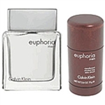 Euphoria by Calvin Klein for men 2 Pc Set 3.4 oz EDT Spray & Deodorant 2 Piece Gift Set 3.4 oz Eau de Toilette EDT Spray + 2.6 oz Dedorant