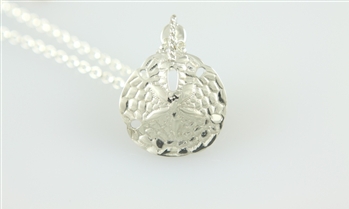 sand dollar necklace, sand dollar pendant