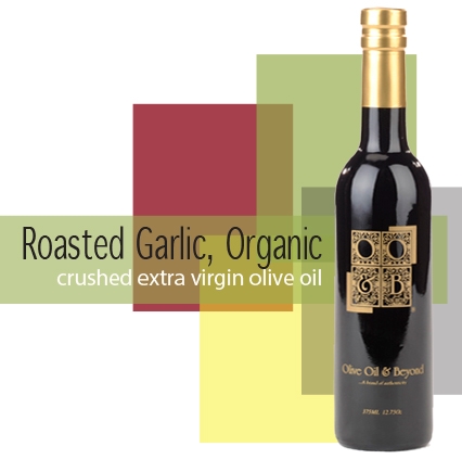 Bottle of Roasted Garlic  Olive Oil