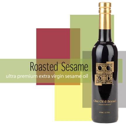 Bottle of Roasted Sesame Extra Virgin Oil