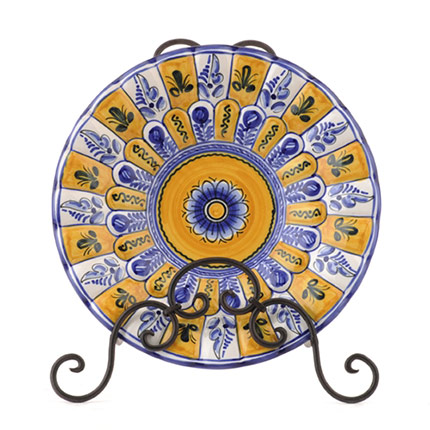 "Peacock" Plate from Spain- Fiesta Yellow
