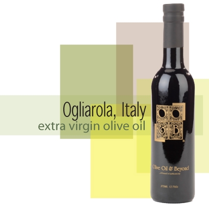 A bottle of Ogliarola Extra Virgin Olive