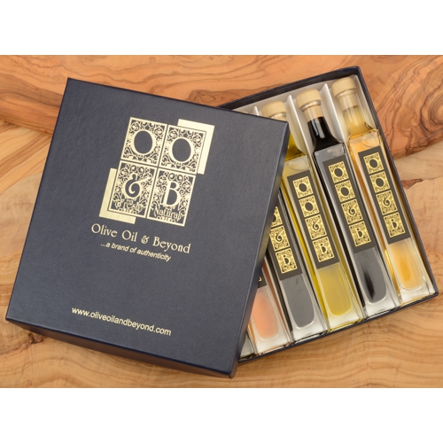 Rich & Savory Olive Oil Balsamic Vinegar Gift Set - Blue
