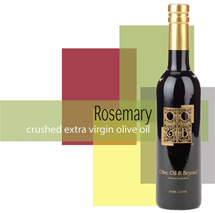 Bottle of Crushed Rosemary Organic Extra Virgin Olive Oil