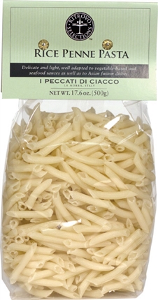 Package of Gluten-Free Il Macchiaiolo Rice Penne Pasta