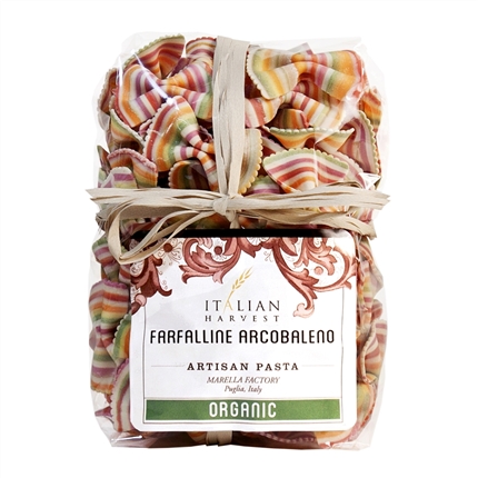 Package of Farfalline Arcobaleno Colorful pasta