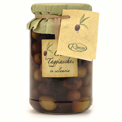 Jar of Taggiasca Olives in Brine