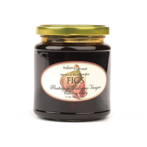 Jar of Whole Figs Floating in Balsamic Vinegar