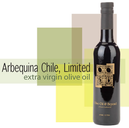 Bottle of Arbequina Extra Virgin Olive Oil, Chile