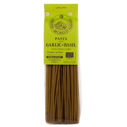 Package of Linguine with basil and garlic from Tuscany