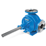 Viking HL32 rotary gear pump, 1.5" NPT ports, standard iron construction, no relief valve, carbon bushings, 416SS idler pin, shortened 6.5" shaft,  high temperature gaskets and clearances for 450 degrees F