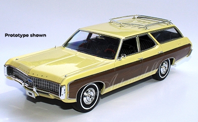 1969 Chevrolet Kingswood Estate 1:24 ONE24 Standard Edition in Butternut Yellow
Real car shown, model specifications subject to change