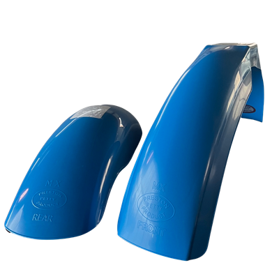 MX Front and Rear Fender Set - Bultaco Blue