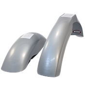 Silver MX front and MX rear fender set