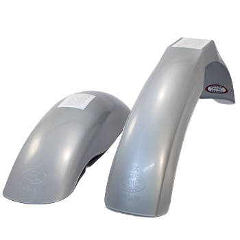 Silver MX front and MX rear fender set