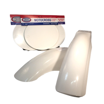 MX Front/MX Rear fenders (white number plate set