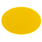 Yellow oval number plate single