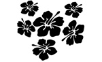 Wall Art-Chocolate Tropical Flower (Picture shown in black)