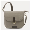 Travelon Anti-Theft Courier Saddle Crossbody Bag Stone Gray