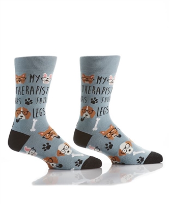 YoSox Socks Men's Crew Dog Therapy