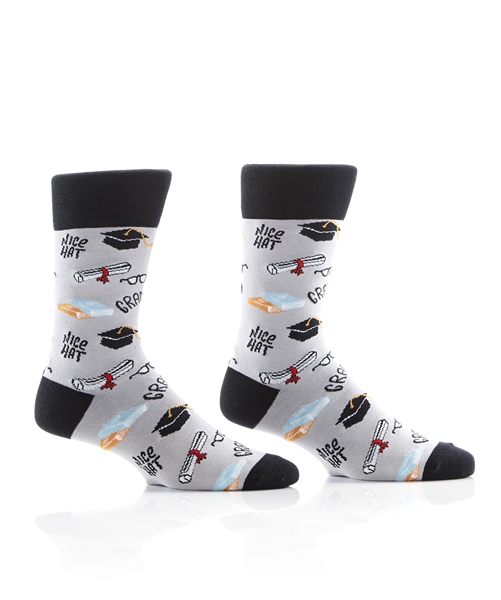 YoSox Men's Crew Socks Graduation