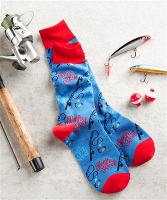 YoSox Men's Crew Socks Keep It Reel