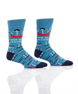 YoSox Men's Crew Socks Reading