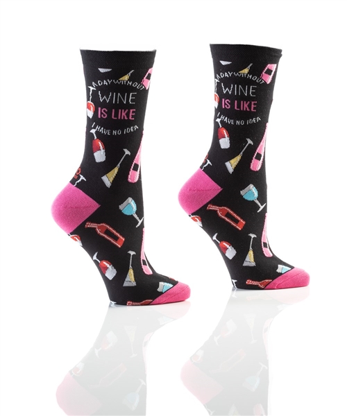 YoSox Women's Crew Socks Wine Is Like