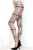 Brushed Soft Colured Houndstooth Leggings S/M